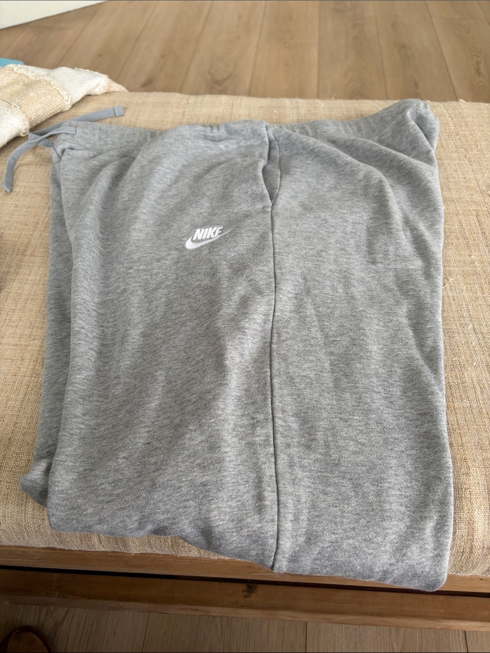 Nike Grey Sweatpants with White Swoosh